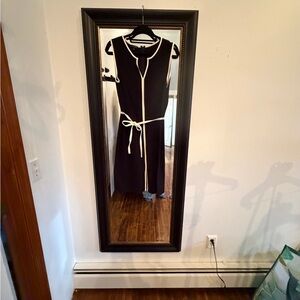 Talbots Black Dress with Cream Trim